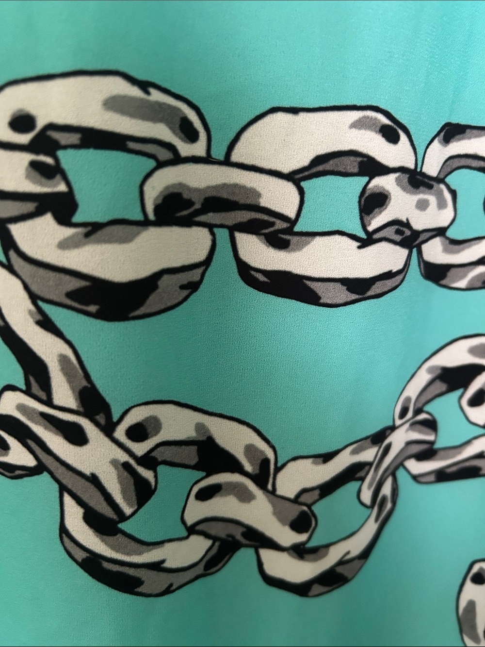 Moschino Cheap and Chic Aqua Print Dress - Picture 3 of 6